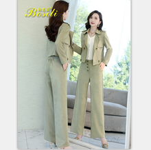 2020 spring and autumn new arrival women's fashion career wide leg pants were thin piece Western style two-piece tide 2024 - buy cheap