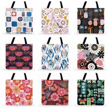 Abstract Geometric Flowers Print Tote Bag For Women Casual Totes Ladies Shoulder Bag Fashion Shopping Bag Outdoor Beach Bag 2024 - buy cheap