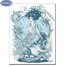 DIY diamond embroidery full square/round Beautiful mermaid cartoon diamond painting cross stitch craft mosaic diamondback 2024 - buy cheap