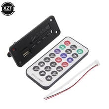 Placa decodificadora, sem fio, bluetooth 5.0, 12v, mp3, wma, módulo de áudio, usb, fm, tf, rádio, entrada aux, sem amplificador, tela colorida para carro 2024 - compre barato