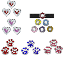 10pcs 8mm Heart sunflower dog cat bear paw Slider Charms Fit Pet Collar DIY Wristband Bracelet Women Men Jewelry Christmas Gifts 2024 - buy cheap