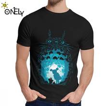 Round Neck My Neighbor Totoro Tees HAYAO MIYAZAKI Tee Shirt Summer Men Cotton Top Tee Hot Sale 2024 - buy cheap