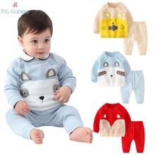 Autumn baby girls clothes children knitted sets for boys Winter long sleeve animals Baby Girl Outfit 2pcs clothing outwear set 2024 - buy cheap