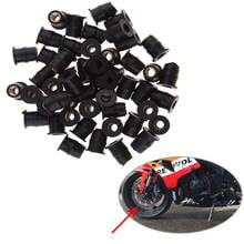 50 Pieces M5 Motorbike Windscreen Rubber Well Nuts Rivet Rub Nut Cavity Fairing Fixing Motorcycle Accessories Parts Black 2024 - buy cheap