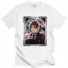 Sebastian Michaelis Black Butler T-shirt Homme Pure Cotton Ciel Phantomhive Tee Shirt O-neck Short Sleeve Anime Tshirt Clothing 2024 - buy cheap