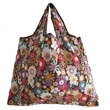 Foldable Lady Cloth Handbag Women Flower Printed Shopping Shoulder Bag Tote Summer Waterproof Bag Approx 58X68 2024 - buy cheap