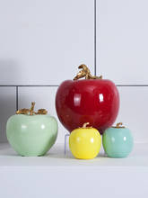 Ceramic Simulation Apple Ornaments Office Artwork Decoration Home Entrance Living Room Desktop with Decorations Exquisite Gift 2024 - buy cheap