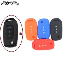 Jingyuqin-funda de silicona para mando a distancia, carcasa para Renault Kadjar Koleos Megan, con 3 botones, 30 unids/lote 2024 - compra barato