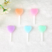 12pcs mixed Heart Lollipop 40*18mm Glitter Lollipop Cute Flatback Resin Cabochons Decoration Crafts for earrings & pendants 2024 - buy cheap