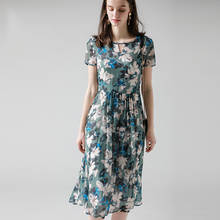 Женское платье из 100% натурального шелка, платье-миди в стиле бохо, лето 2021 2024 - купить недорого