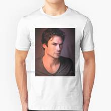 Ian Somerhalder T Shirt 100% Pure Cotton Ian Somerhalder Delena Damon Salvatore 2024 - buy cheap