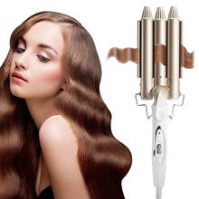 High Quality Professional 110-220V Hair Curling Iron Ceramic Triple Barrel Hair Curler Hair Waver Styling Tools Hair Styler 2024 - buy cheap