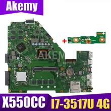 AKemy X550CC Laptop motherboard for ASUS X550CC A550C X550CL R510C original mainboard 4GB-RAM I7-3517U GT720M 2024 - buy cheap