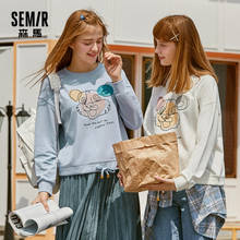 Женский свитшот SEMIR, осенний Новый стиль 2021, популярный японский Топ Тренд Ins, короткие толстовки с принтом на осень и весну 2024 - купить недорого