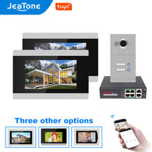 Jeatone-sistema de intercomunicação por vídeo para porta, 720p, wi-fi, ip, 2 andares, alarme de zona, apartamento, suporta ios/android, aplicativo, destravamento remoto 2024 - compre barato