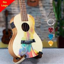 Ukelele de concierto eléctrico, Guitarra Hawaiana de abeto, Tenor, 23, 26 pulgadas, sin logotipo, Color sólido 2024 - compra barato