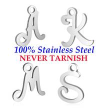10 Pieces Alphabet Letter Name Charm Wholesale DIY Jewelry Finding Pendant High Polished DIY Jewelry Charms 2024 - buy cheap