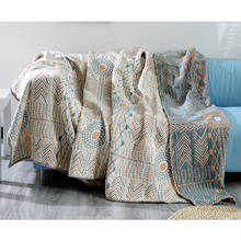Летнее муслиновое одеяло WOSRAT, 100% хлопок, для кровати, дивана, портативное шикарное дышащее богемное большое мягкое одеяло для путешествий 2024 - купить недорого