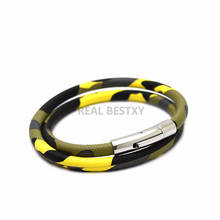 5pcs/lot  New Men Jewelry Punk Braided Leather Bracelet for Men Stainless Steel Magnetic Clasp Fashion Bangles Gifts bracelets 2024 - buy cheap