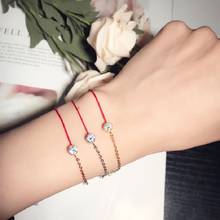 Red String Rope Bracelet for Women CZ Zircon Good Fortune 18KGP Gold Silver Plated Titanium Steel Fashion Jewelry Gift(GB113) 2024 - buy cheap