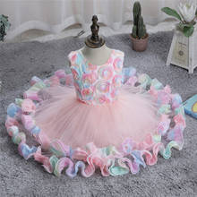 2-10Y Toddler Baby Girls Infant Princess Flower Dress Baby Girls Wedding Dress Cake Tutu Kids Party Vestidos for Birthday 2024 - buy cheap