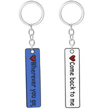 Cytheria "wherever you go,come back to me" letter lovers keychain new trendy keychains accessories 2024 - buy cheap