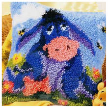 HOT Latch Hook Cushion Kits Gift DIY Needlework Crocheting Throw Pillow Unfinished Yarn Embroidery Pillowcase 2024 - buy cheap