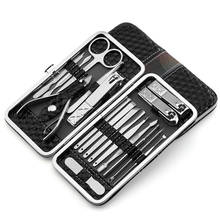 NEW 2018 18pcs/set Manicure Set Pedicure Scissor Cuticle Knife Ear Nail Clipper Kit Stainless Steel Nail Care Tool manicure 2024 - buy cheap