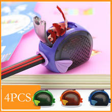 4PCS/LOT Student pencil sharpener Cute small fish large capacity debris sharpening tool Stainless steel blade stationery 2024 - buy cheap