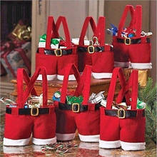 Santa Claus pants gift bag Christmas decoration gift creative candy bag gift wine bottle bag home Christmas gift bag 2024 - buy cheap