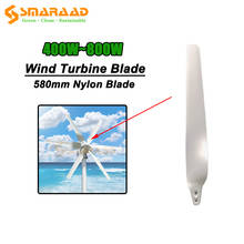 Moinho de vento de fibra de nylon de alta resistência, 580mm, acessórios diy, gerador de energia eólica de 400w, 600w, 800w, 3/5/6 lâminas para uso doméstico 2024 - compre barato