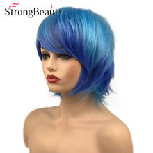 StrongBeauty Short Straight Wig Women Hair Synthetic Capless Daily Cosplay Wig Heat Resistant Many Colors 2024 - buy cheap