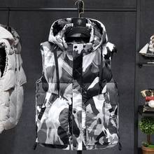 Winter Men Plus Size 6xl 7xl 8xl 9xl 58 60 Parka Vest Waistcoat Hoodie Camouflage Sleeveless Jackets Warm Parka Waistcoat 2024 - buy cheap