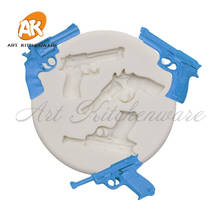 Gun Silicone Cake Mold Fondant Impression Fondant Molds Soap Mould Cake Decorating Tool Baking Accessories 2024 - buy cheap