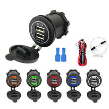 3.1A Universal Car Charger Vehicle DC12V-24V Waterproof Dual USB Charger 2 Port Power Socket  for Smartphone Car Boat Marine 2024 - buy cheap