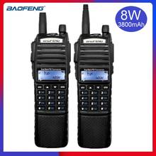 BAOFENG-walkie-talkie UV-82, estación de Radio de 8W, vhf, uhf, UV82, 3800mAh, Radio CB, transceptor, antena larga, 10KM, 2 uds. 2024 - compra barato