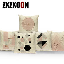 Funda de almohada de estilo nórdico Para sofá, Cojines Decorativos con diseño de animales, flamenco, geométrico, color negro 2024 - compra barato