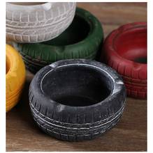 Ashtray tire shape individual trend ashtray creativity home bar decorations retro resin tire shape 2024 - buy cheap