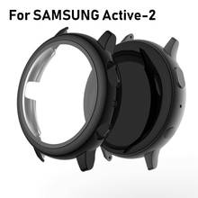 Tempered Glass Screen Protector Case For Samsung Galaxy Watch Active 2 40mm 44mm PC Hard Protective Shell Film For Active 2 2024 - buy cheap