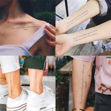 30 шт персональные английские татуировки наклейки водонепроницаемые мужские и женские тату буква наклейки Временные татуировки Поддельные Татуировки 2024 - купить недорого