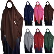 Hijab musulmán largo Khimar para mujeres musulmanas, ropa de oración por encima de la cabeza de Niqab Burqa islámica para Abaya, Tops árabes de Oriente Medio, servicio de adoración 2024 - compra barato