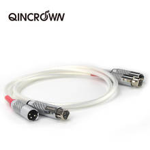 QINCROWNA pair of Audiocrast A27 OCC silver plated XLR female to XLR male carbon fiber XLR adapter XLRTO XLR cable 2024 - buy cheap