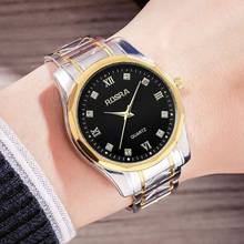 Alta qualidade homens negócios aço inoxidável relógio de quartzo moda cristal relógio de pulso masculino casual militar relogio masculino 2024 - compre barato