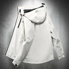 Jaqueta de trilha impermeável e fina, casaco quebra-vento de outono com capuz, jaqueta masculina para primavera e ar livre 2024 - compre barato