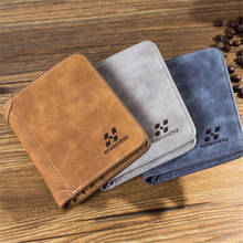 New Men's Wallet Short Frosted Leather Wallet Retro Three Fold Vertical Wallet Youth Korean Multi-card Wallet Men Fashion 2024 - buy cheap