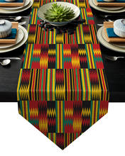 Camino de mesa étnico con patrón africano, Bandera de mesa, mantel decorativo para fiesta en casa, corredores de mesa 2024 - compra barato
