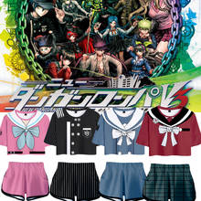 Anime Danganronpa V3: Killing Harmony Saihara Shuichi Cosplay Costume Crop Top Shorts Two Piece Sets Halloween suits dress NEW 2024 - buy cheap