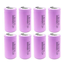 Batería recargable SC ni-cd 1,2 v con Tab 3000mAh para herramienta eléctrica, de alta calidad, 2 a 20 unidades 2024 - compra barato