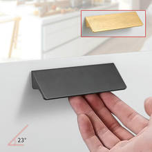 Aluminum Alloy Kitchen Cabinet Handles Black Silver Gold Hidden Cupboard Pulls Drawer Knobs Door Furniture Handle 2024 - buy cheap