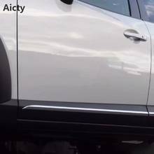 Detector de coche para Mazda CX3 CX-3, 2019, 2020, 2017-2018, cubierta de carrocería de puerta lateral, tiras adhesivas de moldura, piezas de marco de parachoques, 4 piezas 2024 - compra barato